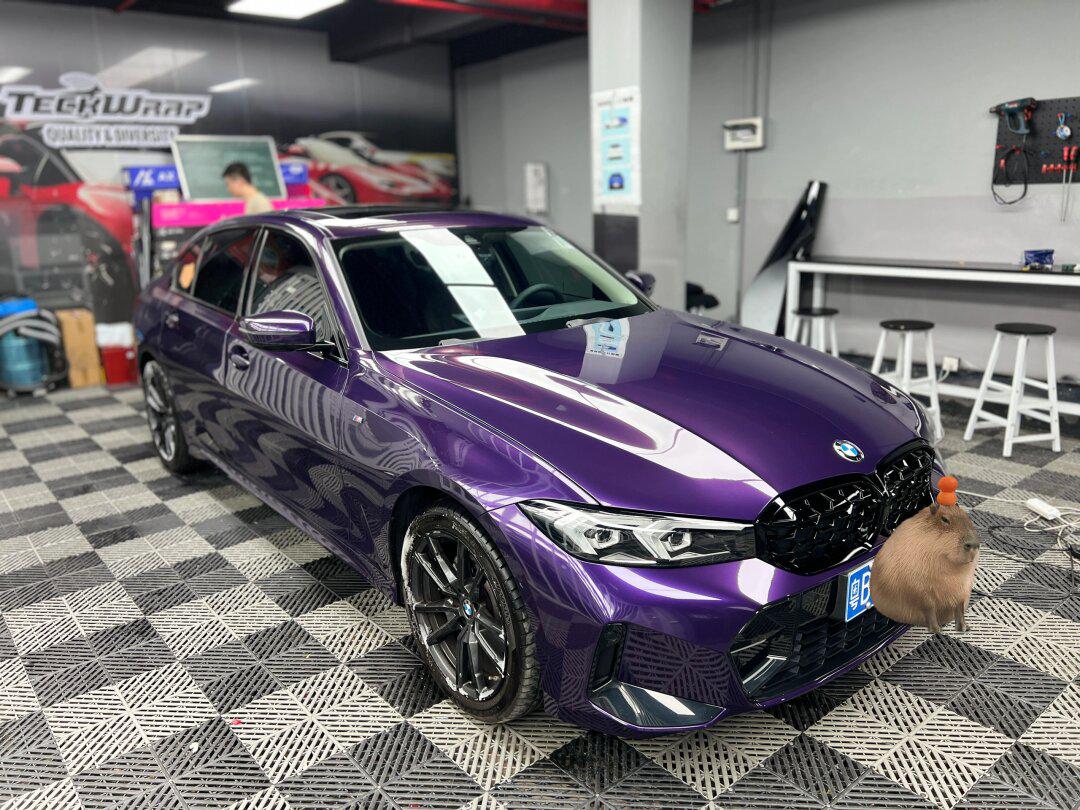 宝马3系改色威尼斯紫-紫色天花板791596_宝马3系社区_易车社区