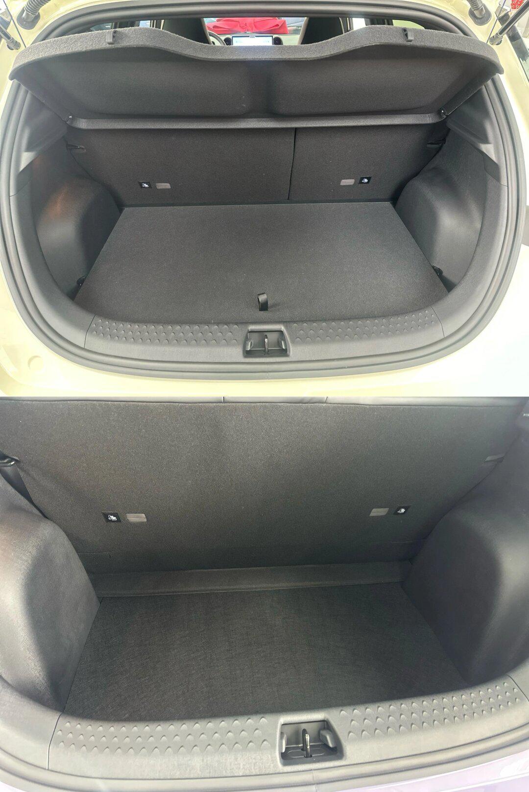 24款荣耀海豚相比23款升级四连杆独立悬架,更换轮毂款式,后排隐私玻璃