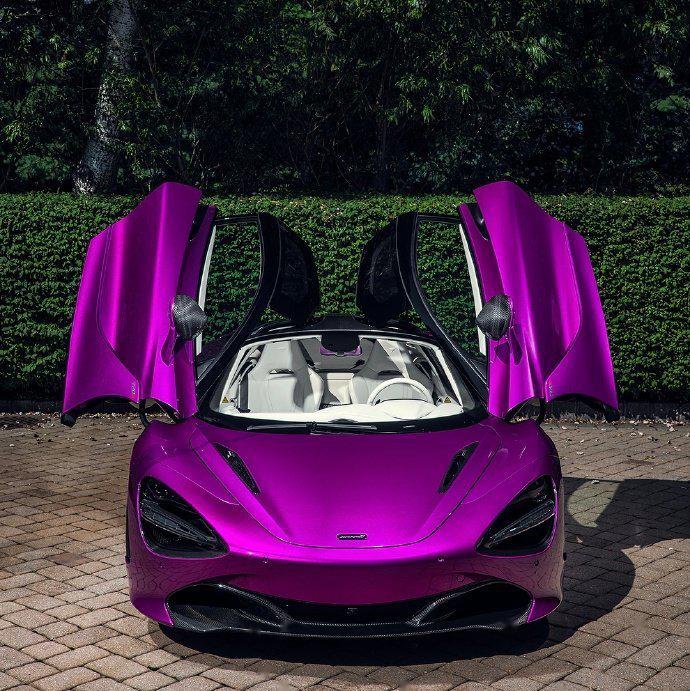 紫色迈凯伦720s,有点漂亮哈!_有钱人的社区_易车社区
