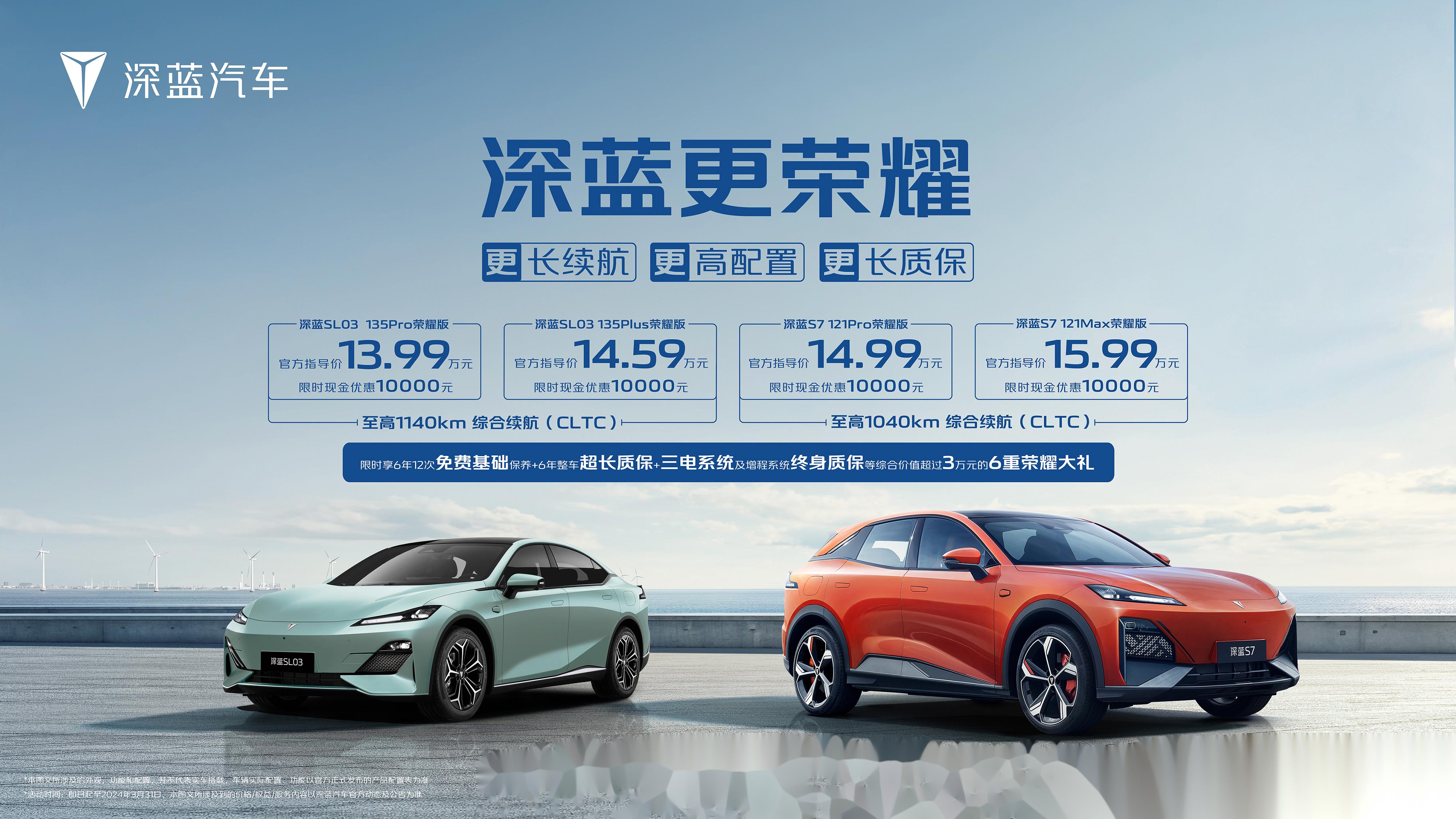 "电比油低"价格战深蓝汽车申请出战! 深蓝sl03 135pro荣耀版:12.