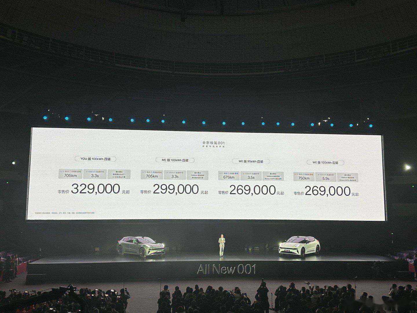 去参加了全新极氪001的发布会,我就一点想说的,入门版本配置低一档的