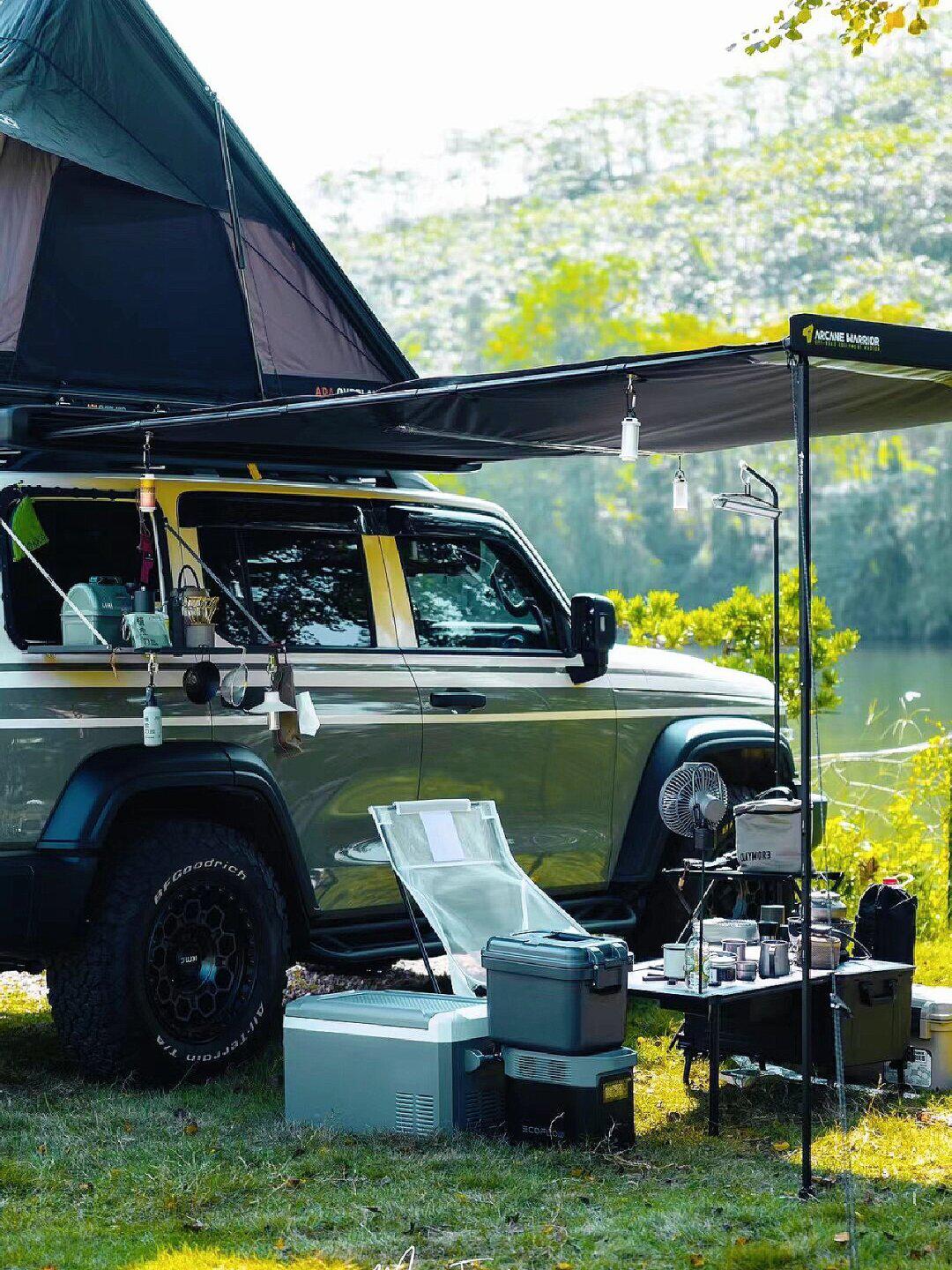 女生也能开硬派越野车去露营|露营风改装