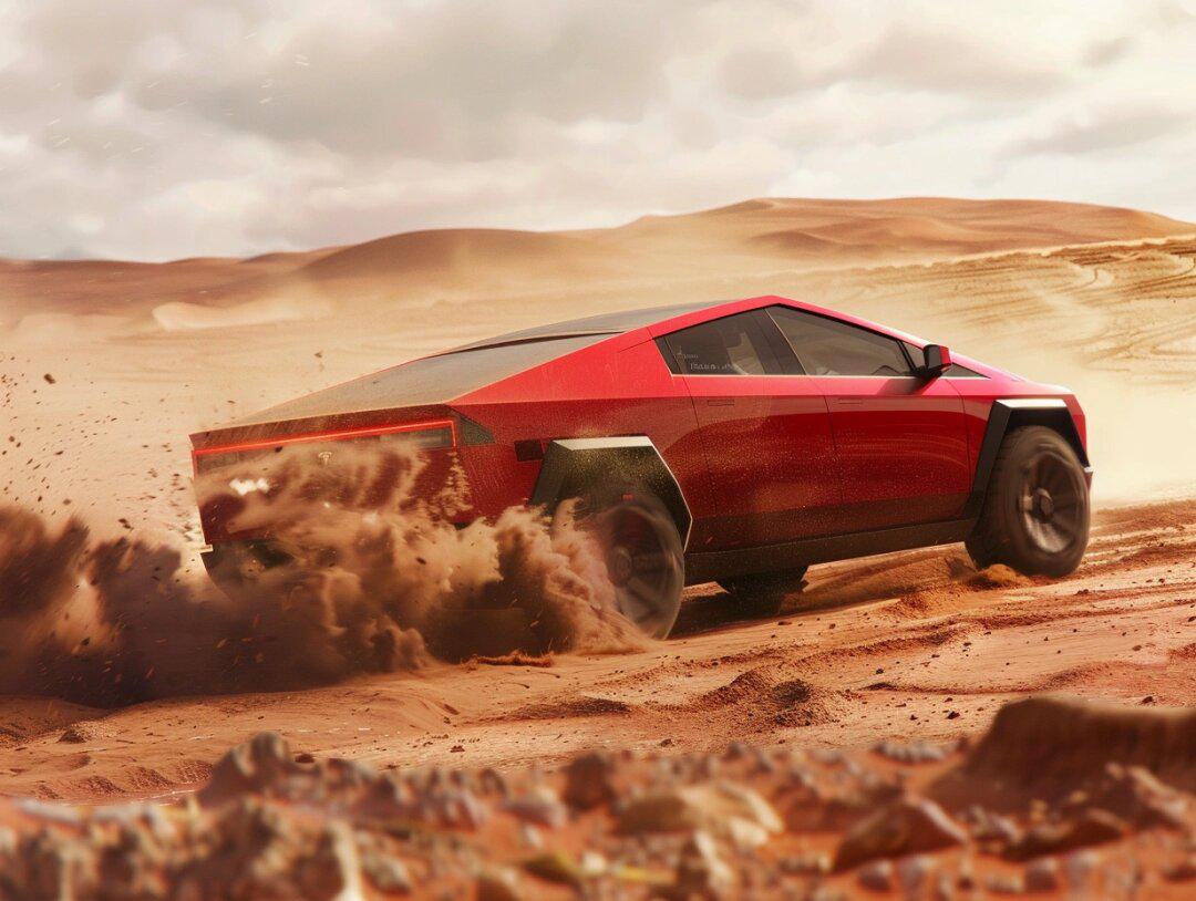 汽车摄影‖红色的赛博皮卡怎么样?