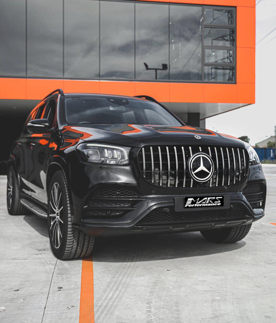 奔驰gls安装amg63款中网,真心帅气!