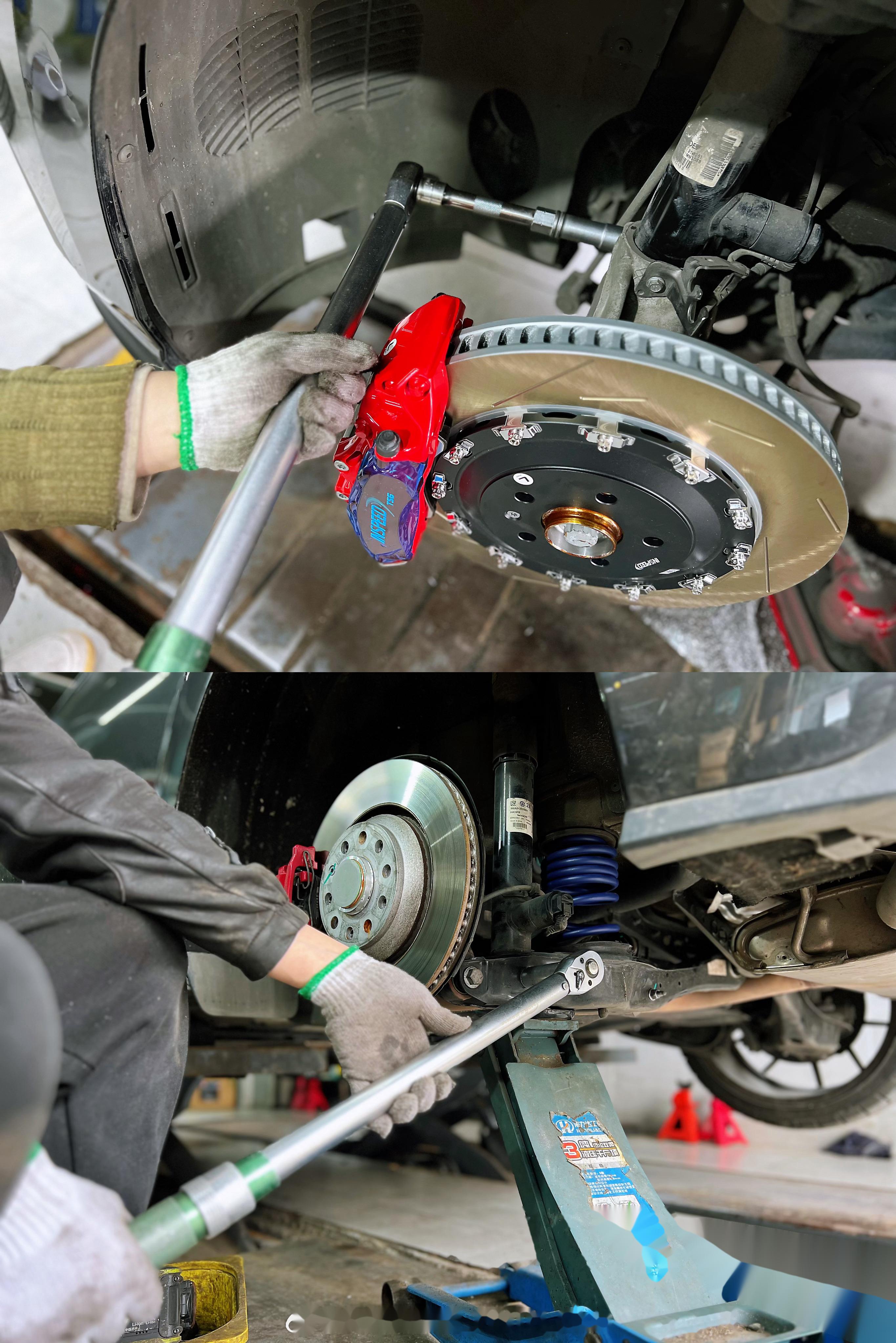 高尔夫8代gti: -h&r短弹簧, -inspeed六活塞, 降低车身提升操控