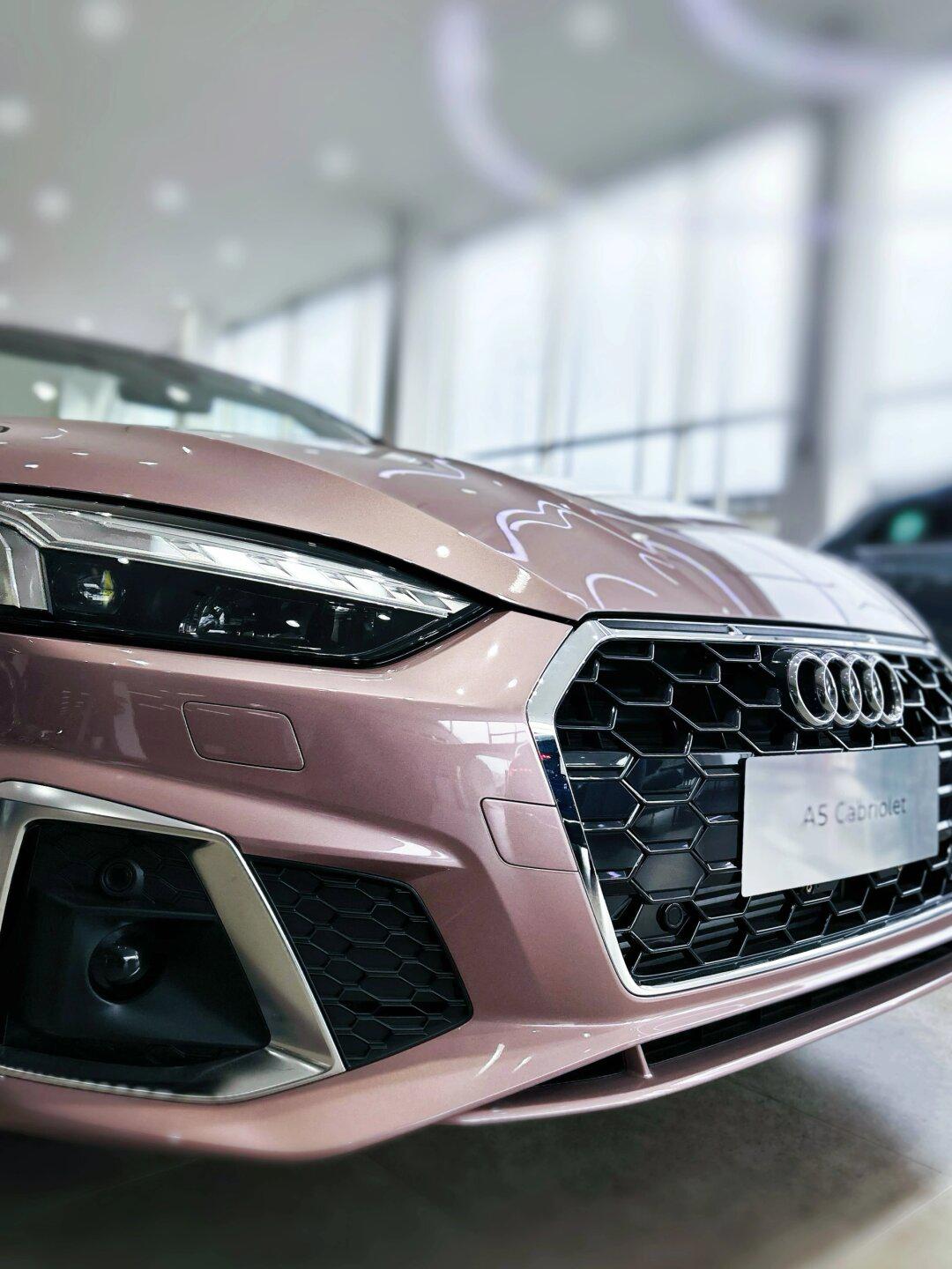 哪位美少女能拒绝一辆粉色的敞篷轿跑呢～_奥迪a5社区_易车社区