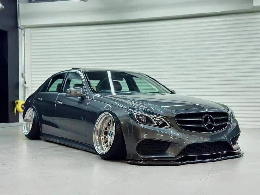 奔驰e改装气动姿态!男人的快乐就是这么简单