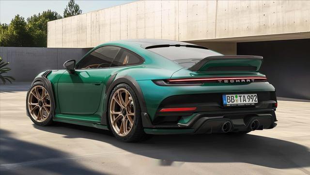 【techart爆改保时捷911 turbo s,马力800匹,全车升级碳纤维!