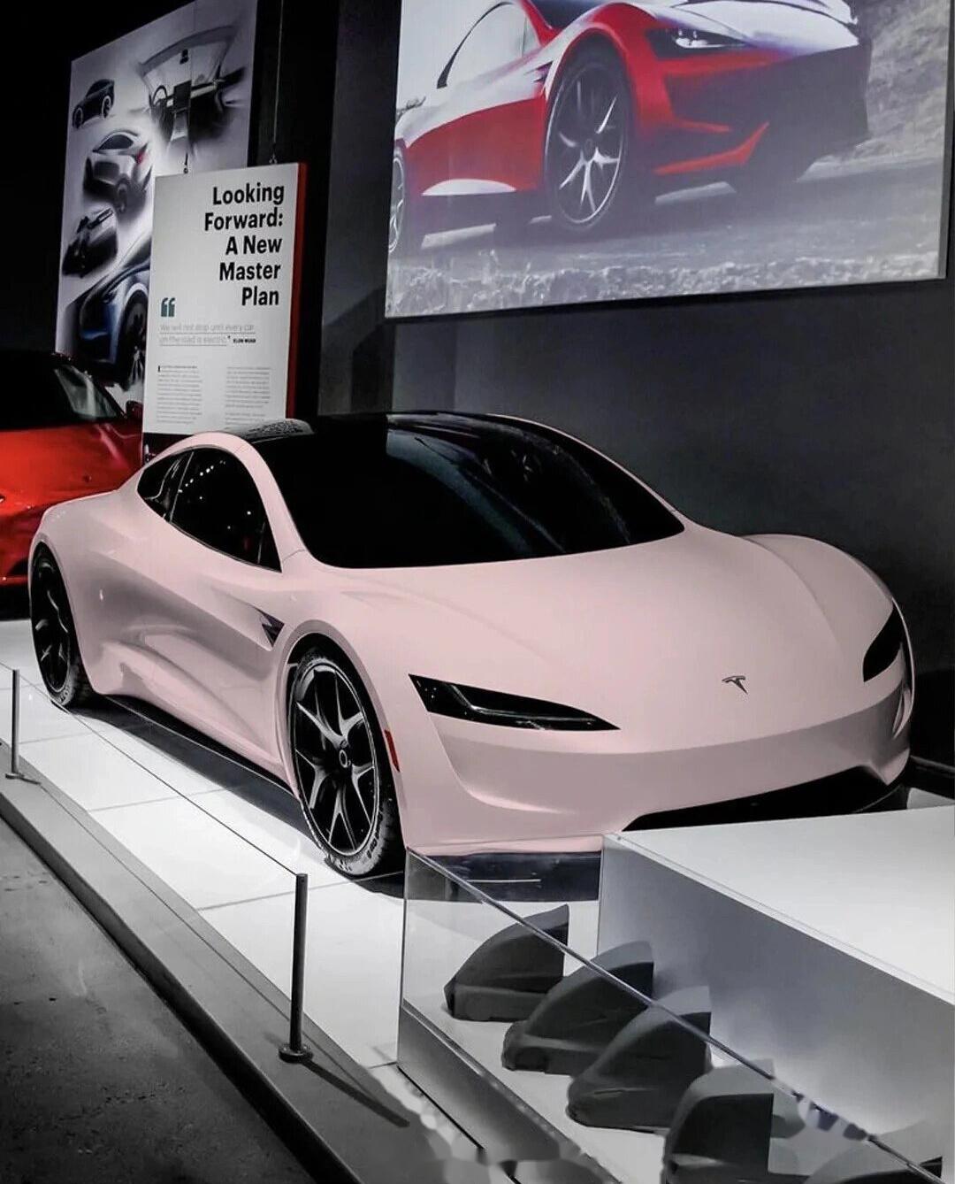 特斯拉roadster概念跑车也太好看了吧! 姐妹们!