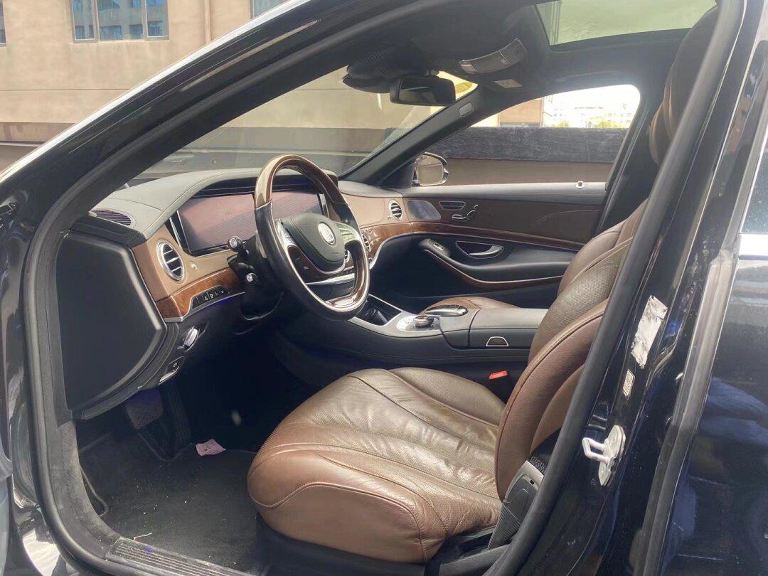 最新拿下15年奔驰s400l(进口)hybrd 全车爆改迈巴赫套装,外黑内棕,柏