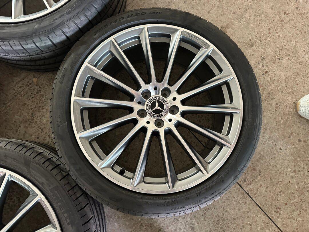20寸奔驰s450轮毂带胎255/40r20/285/35r20