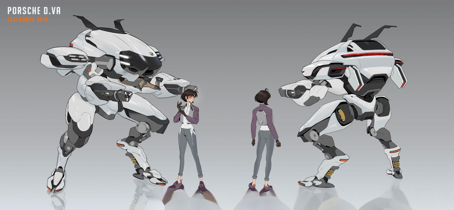 保时捷拿新 macan 和 ow 联名出了个 dva 皮肤,几年没登过号了,是真