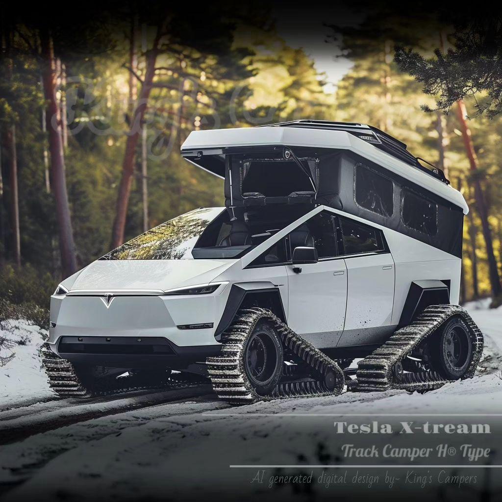 户外豪宅,model x 履带式露营车