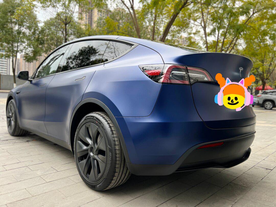 哑光深海蓝model y,大玩具到手装修中_model y社区_易车社区
