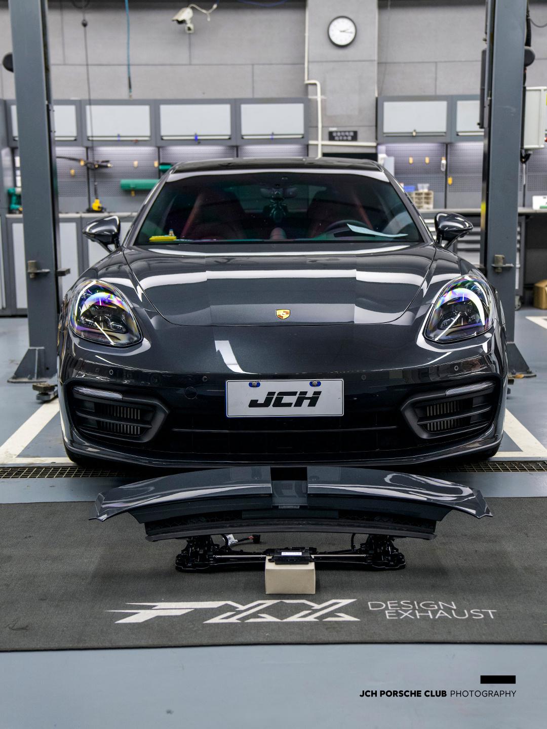 04保时捷panamera turbo三段式尾翼升级,让你的座驾空气动力学再升