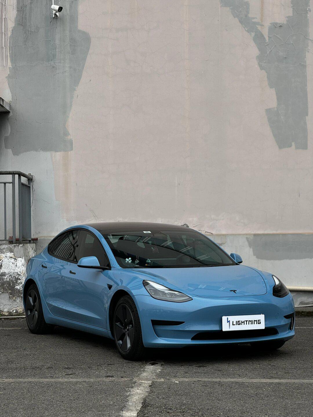 瓷器蓝 | 只要饱和度一低,自然就高级起来了_model 3社区_易车社区