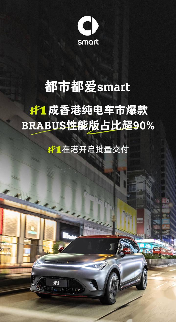 smart在香港上市就基本爆单,有部份原因是纯电在香港地_smart精灵#1