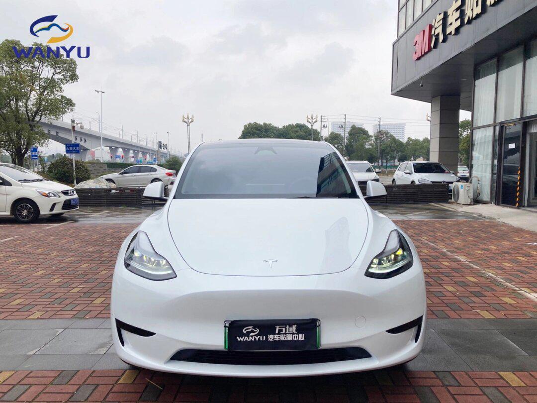 特斯拉modely珍珠白3m漆面保护膜高光1007815_model y社区_易车