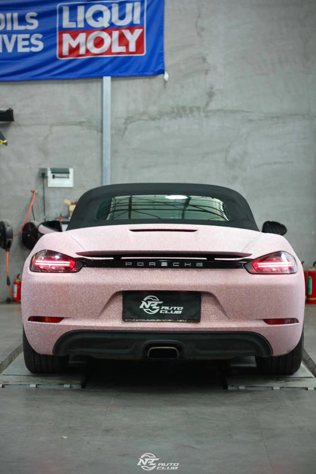 保时捷718 | 爆闪粉/闪钻粉改色_深蓝g318社区_易车社区