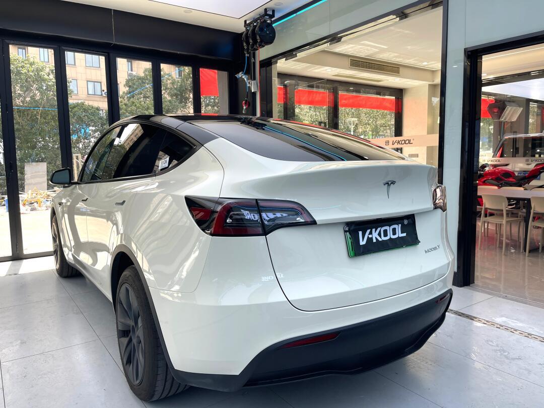 特斯拉model y 改色 胡椒白pet_model y社区_易车社区