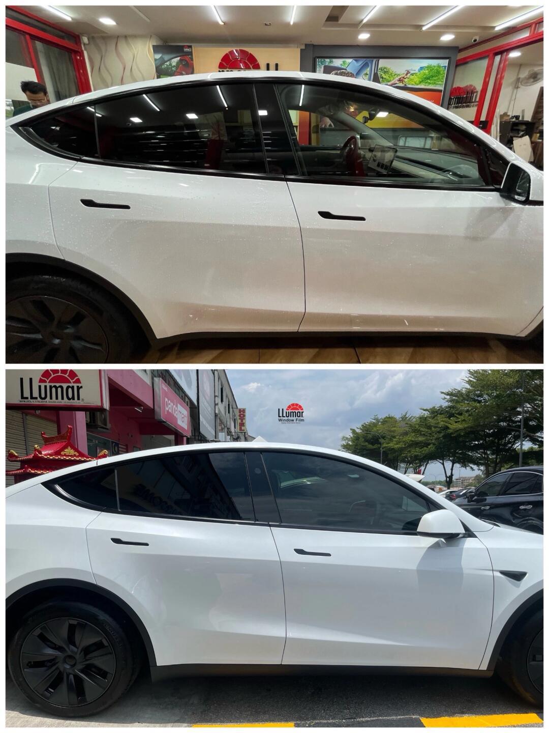 9890特斯拉model y 安装全车 隔热膜9797_model y社区_易车