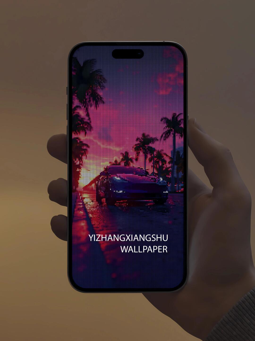 每日壁纸|像素颗粒系列-特斯拉model3_model 3社区_易车社区