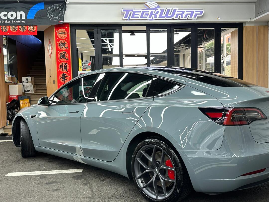 特斯拉model3 p版 秃鹰改色_model 3社区_易车社区