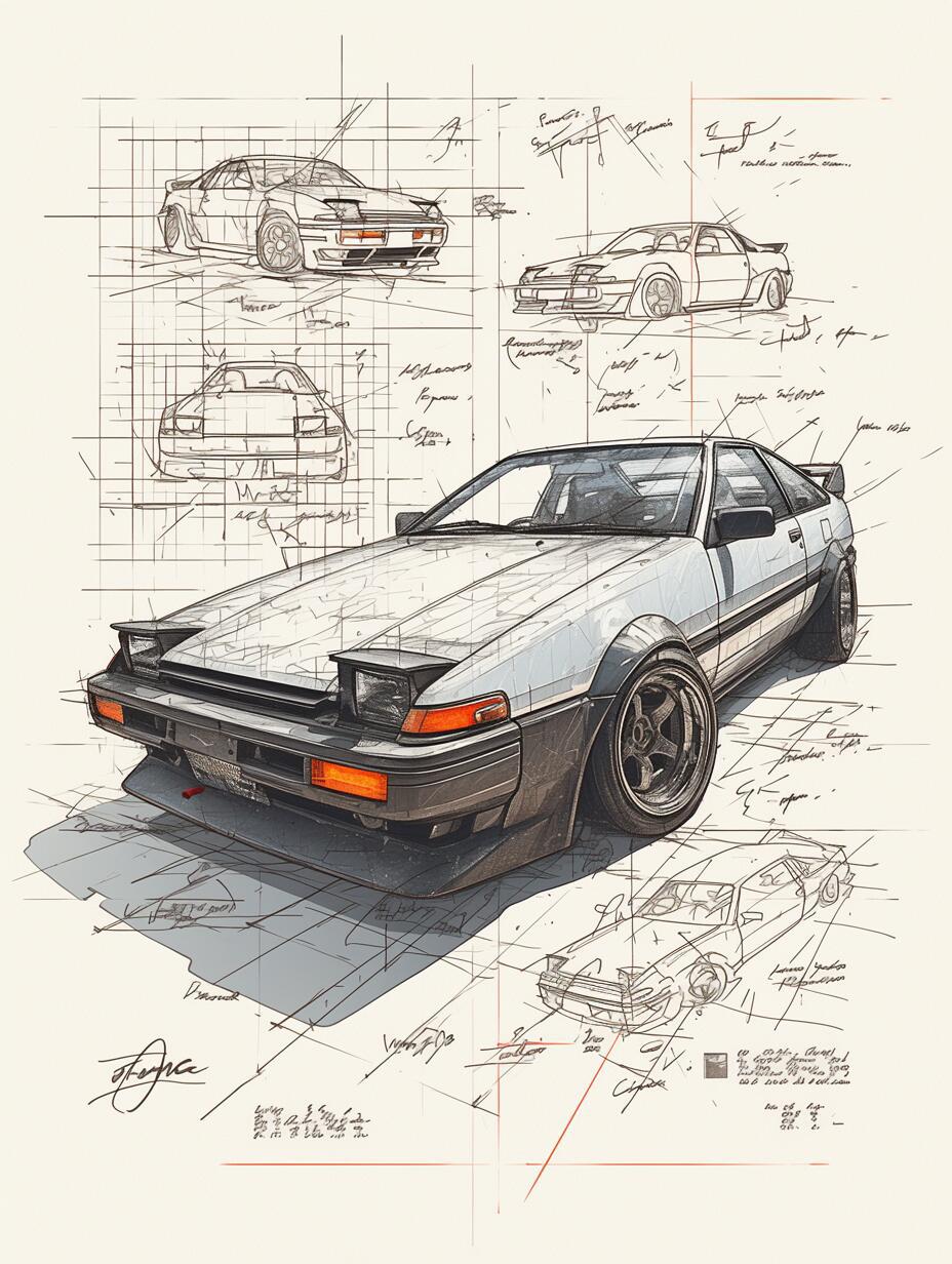 ae86模型设计图图片