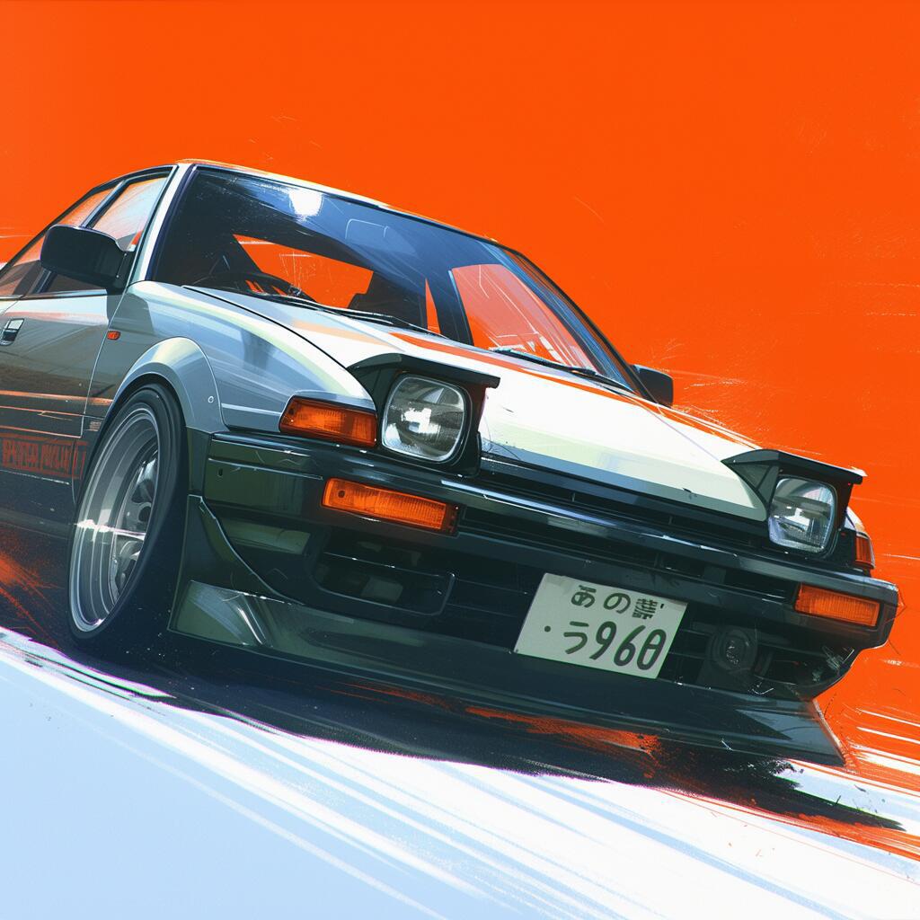 经典丰田ae86车型漫画与0396设计手稿_丰田86社区_易车社区