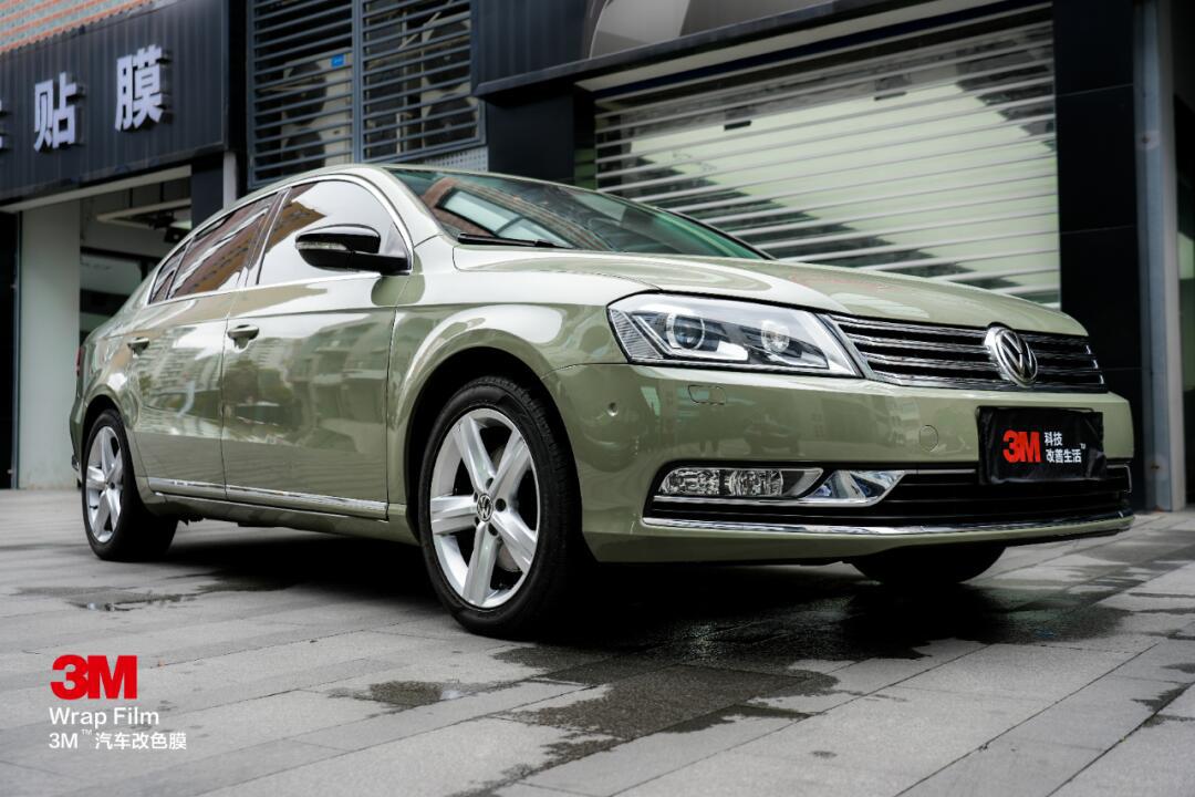 3m改色g5139高亮卡其绿装贴案例-大众迈腾_迈腾社区_易车社区