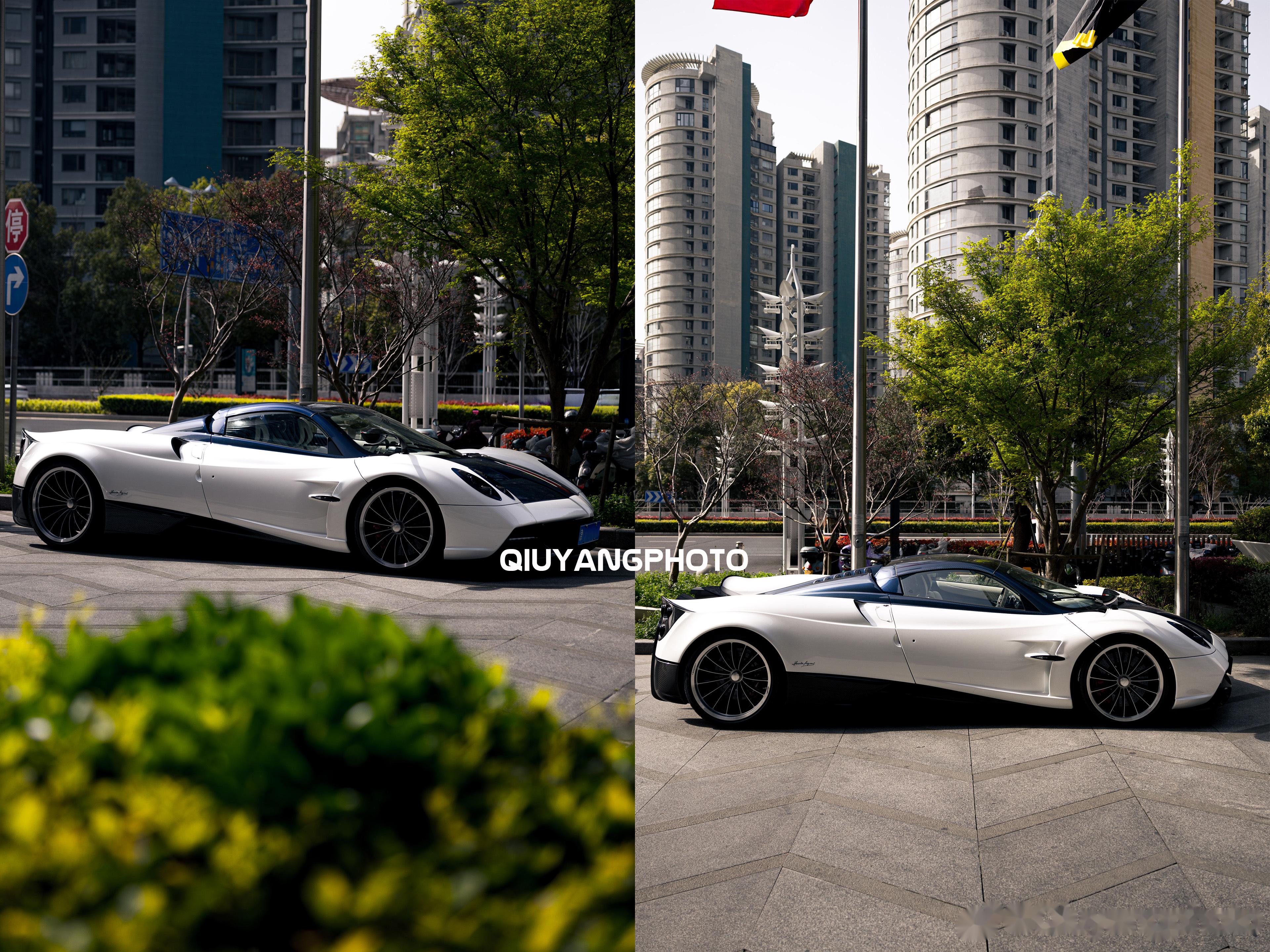 pagani huayra roadster 漂亮的蓝碳白车spec 距离发布7_有钱人的社区