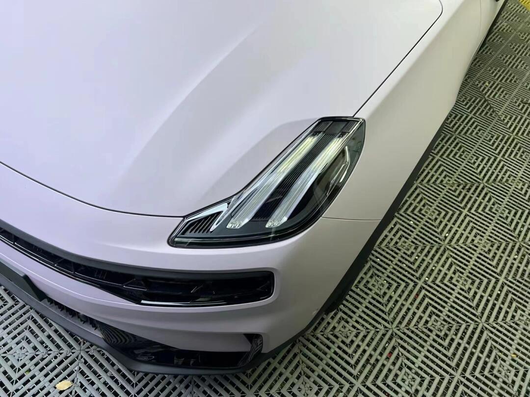 领克06 改色贴膜:pet削光迷雾灰紫 这个颜色新出来的哟,估计全上海没