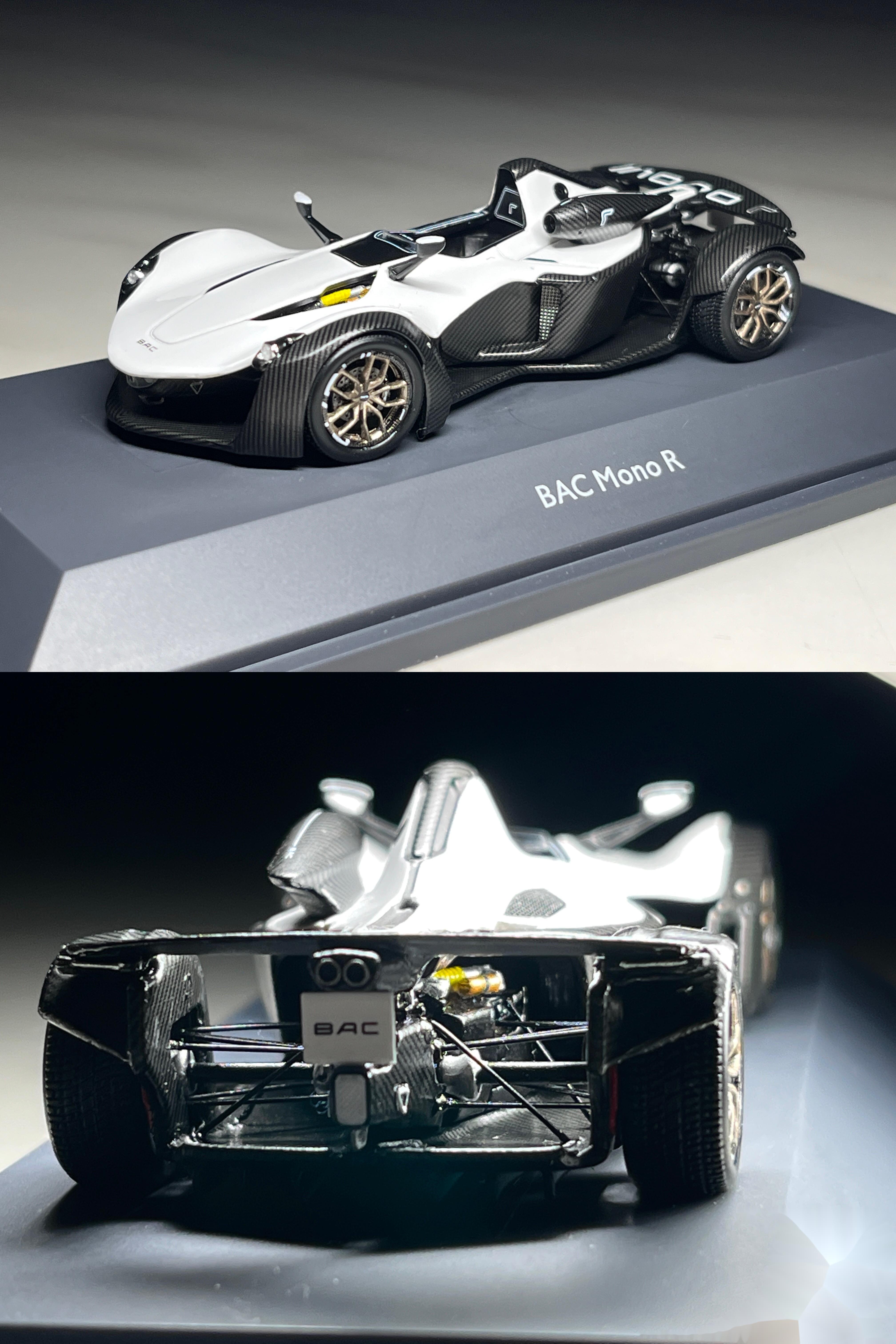 鸽了很久的小模型,bac mono r 1:43 模型虽小,只有9cm,但避震