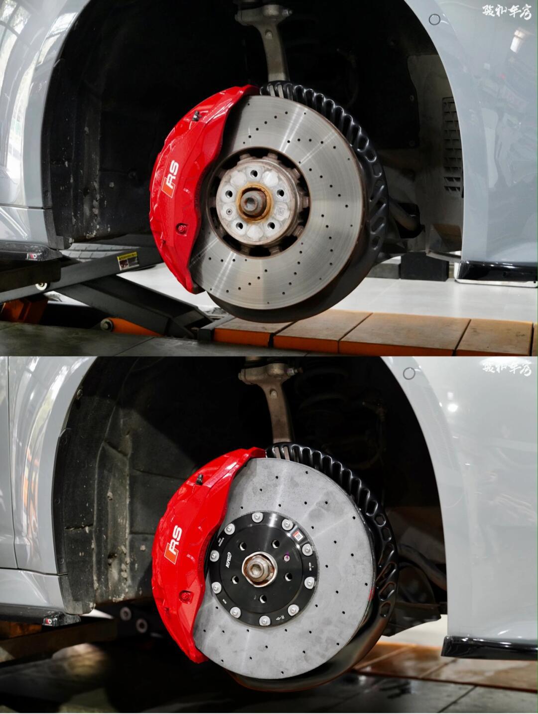 奥迪rs6升级碳陶瓷刹车盘