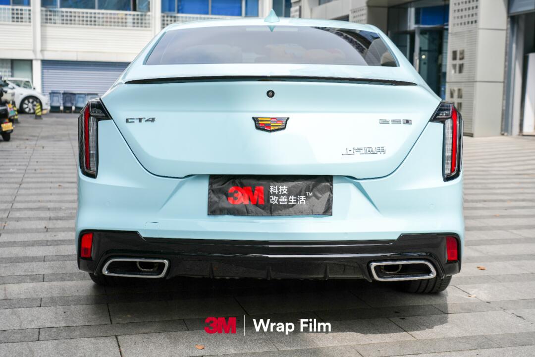 3m改色g77高亮天空蓝装贴案例-凯迪拉克ct4