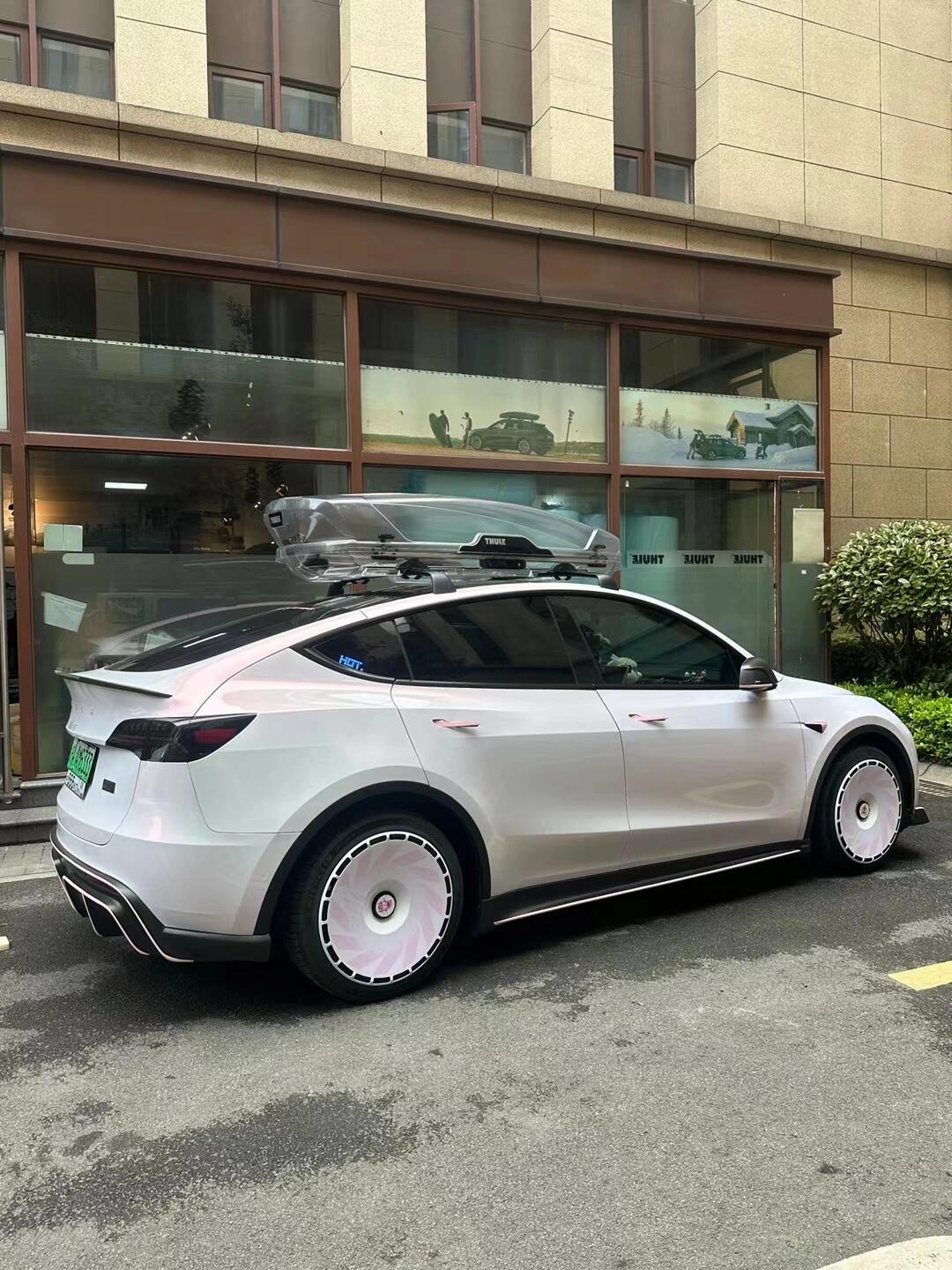 特斯拉modely 拓乐透明款车顶箱