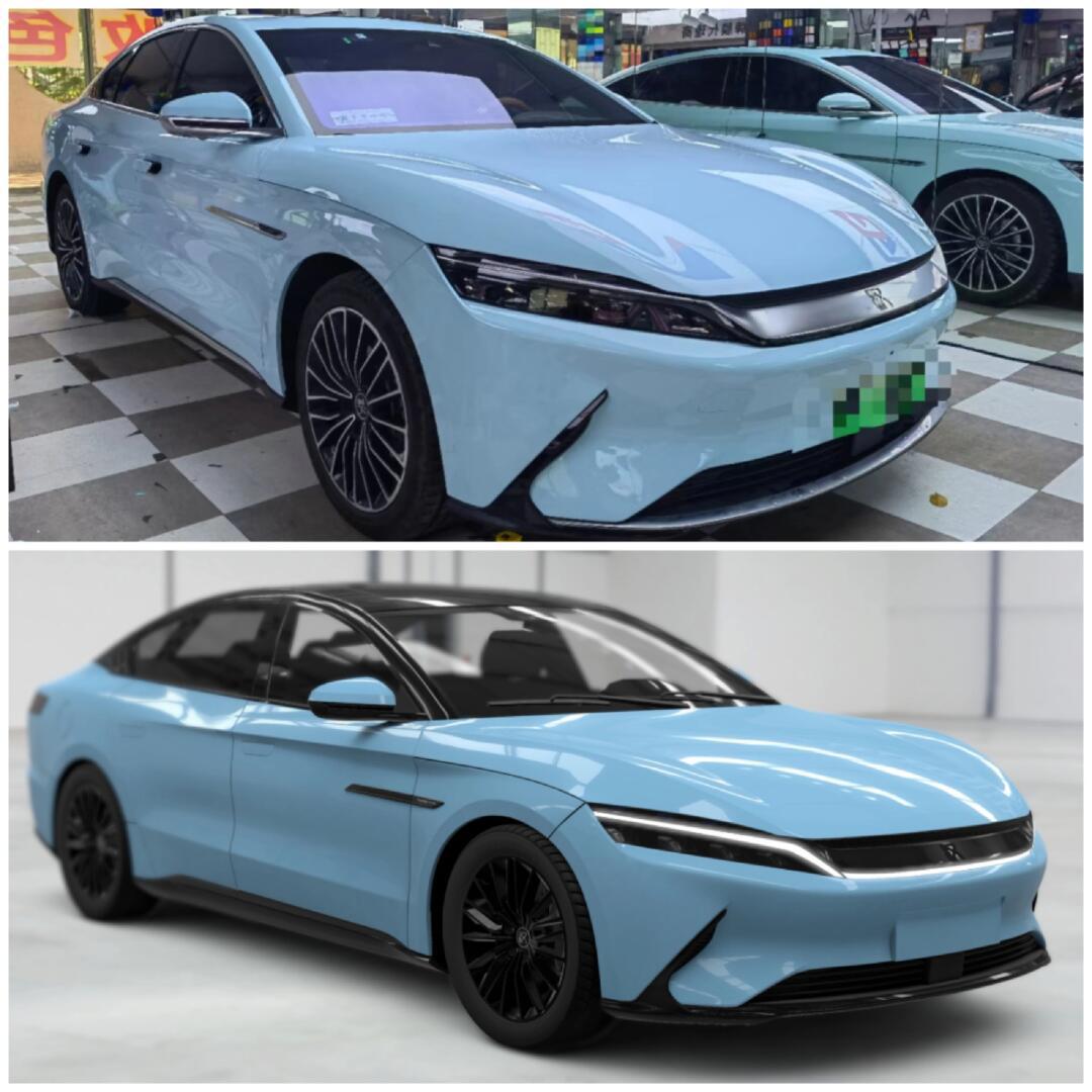 夏日色彩 | 比亚迪汉改色冰川蓝97