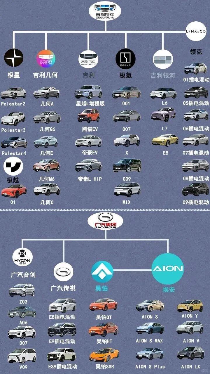 国产热门新能源汽车全系图谱