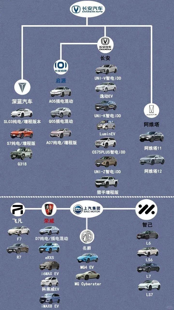 国产热门新能源汽车全系图谱