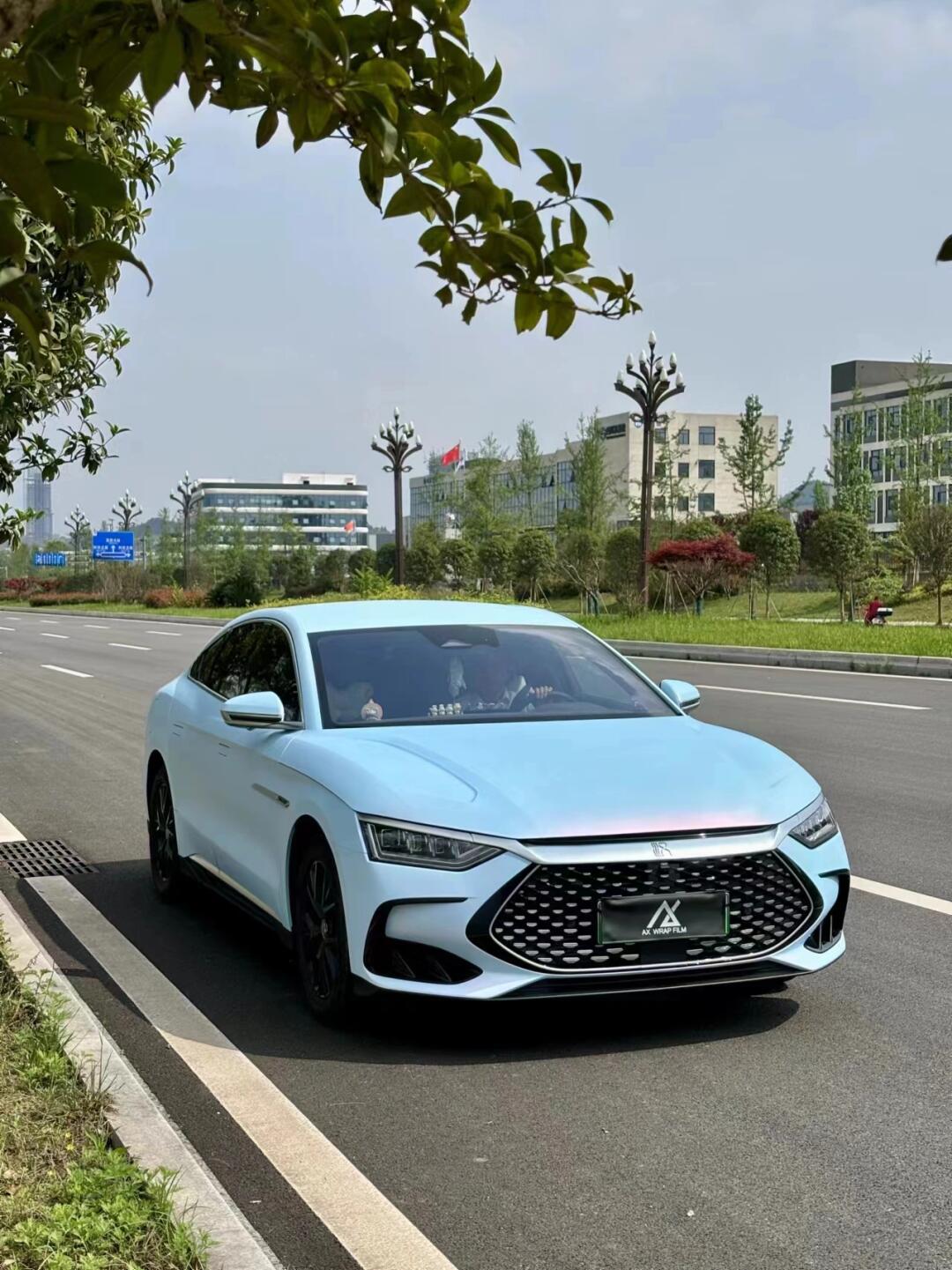 07|比亚迪汉96|axfiim 改色膜 益彩蓝 03|南充ax官方旗舰店