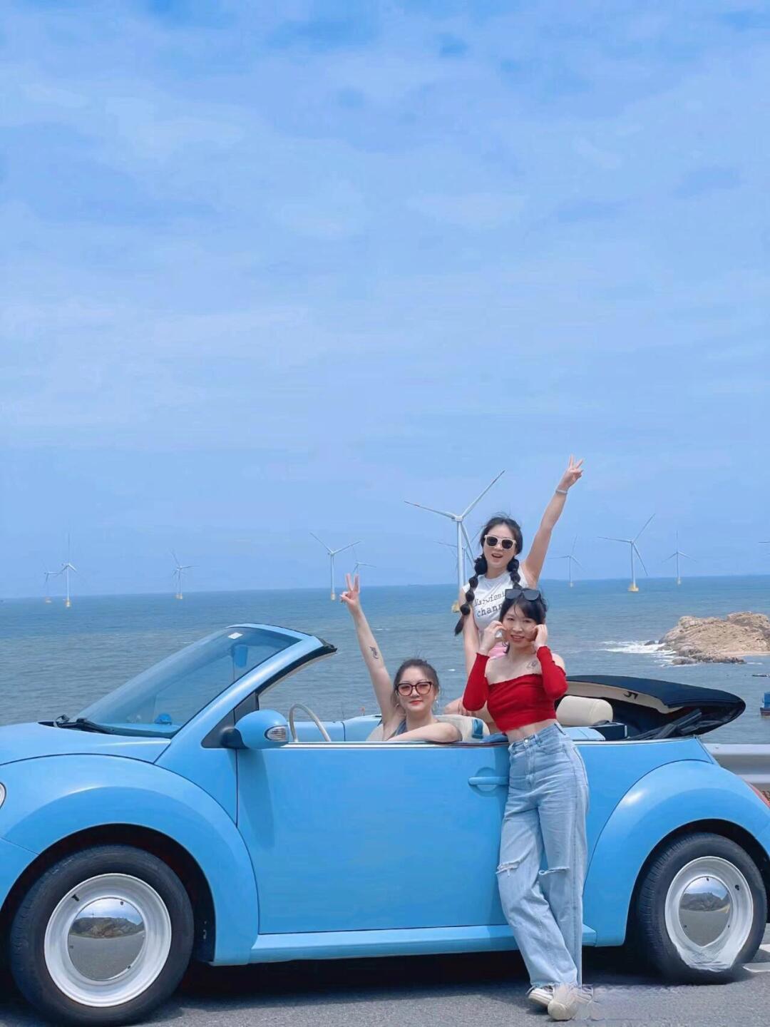 在威海租一辆甲壳虫敞篷车,太拉风了94