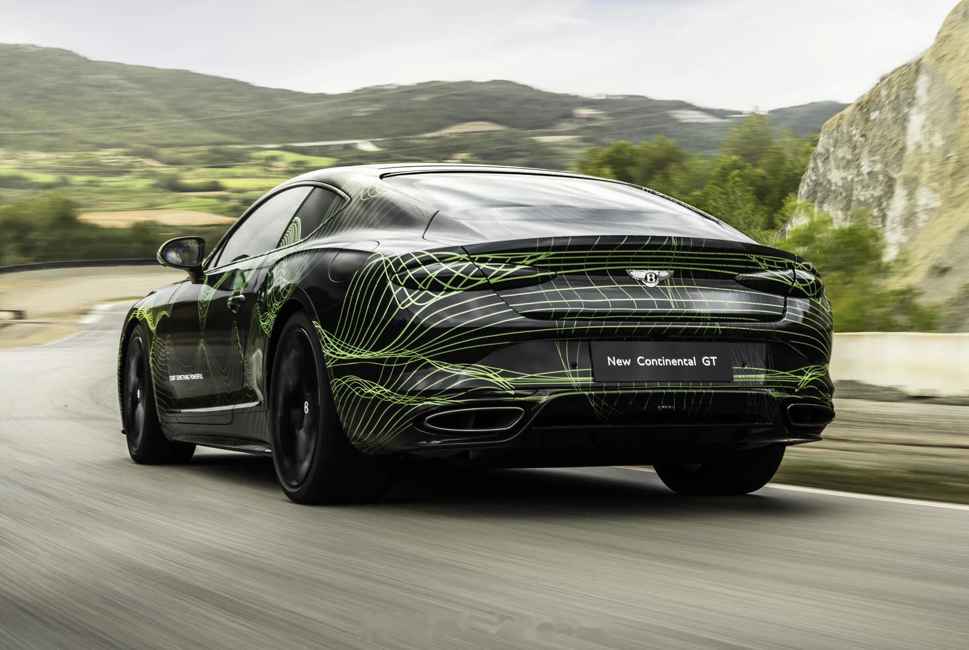 宾利发布全新欧陆gt预告图,6月首发,该车首搭782马力v8t插混系统,四驱