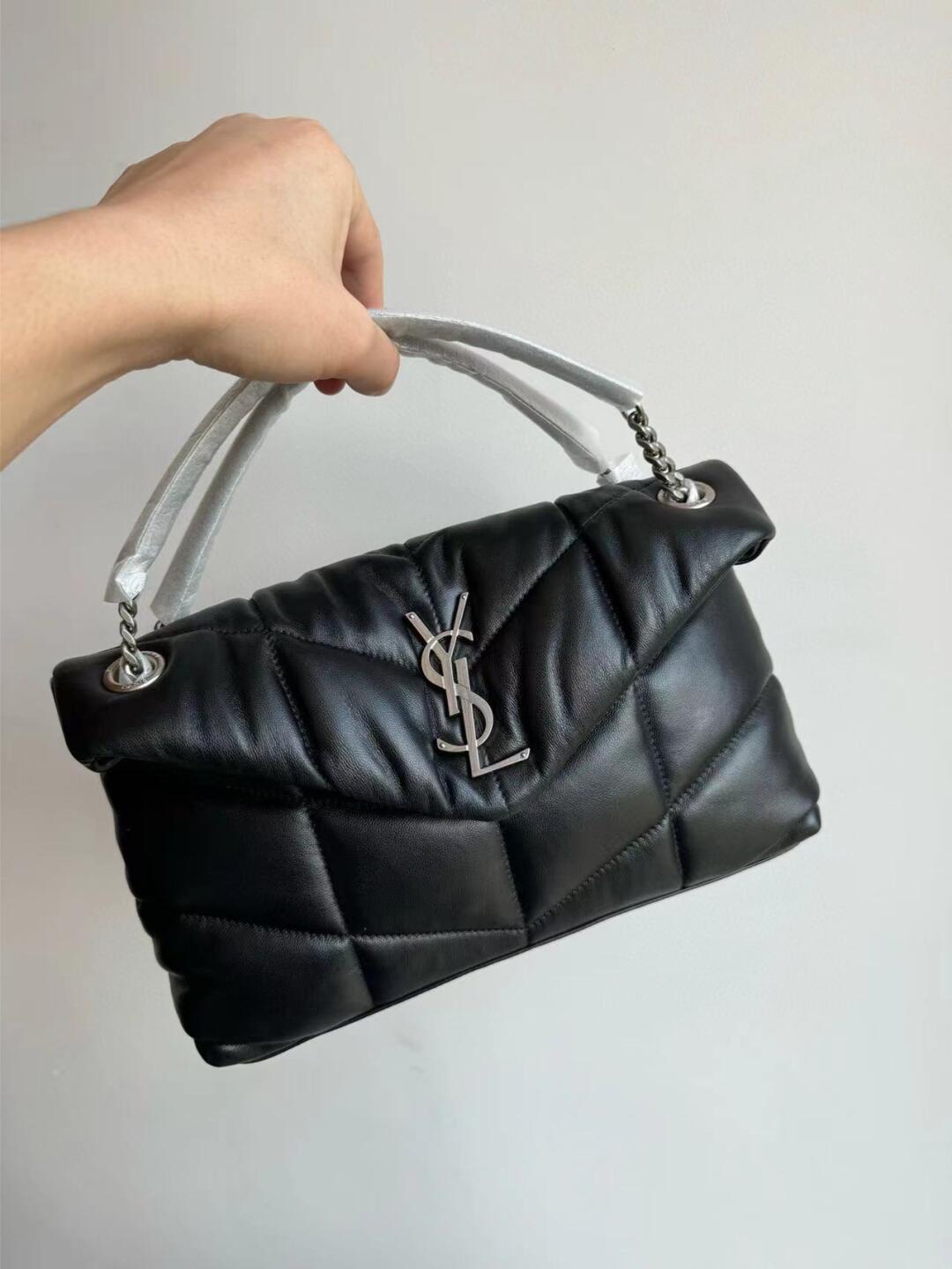 开箱ysl云朵包 黑银非常搭圣罗兰的百搭款