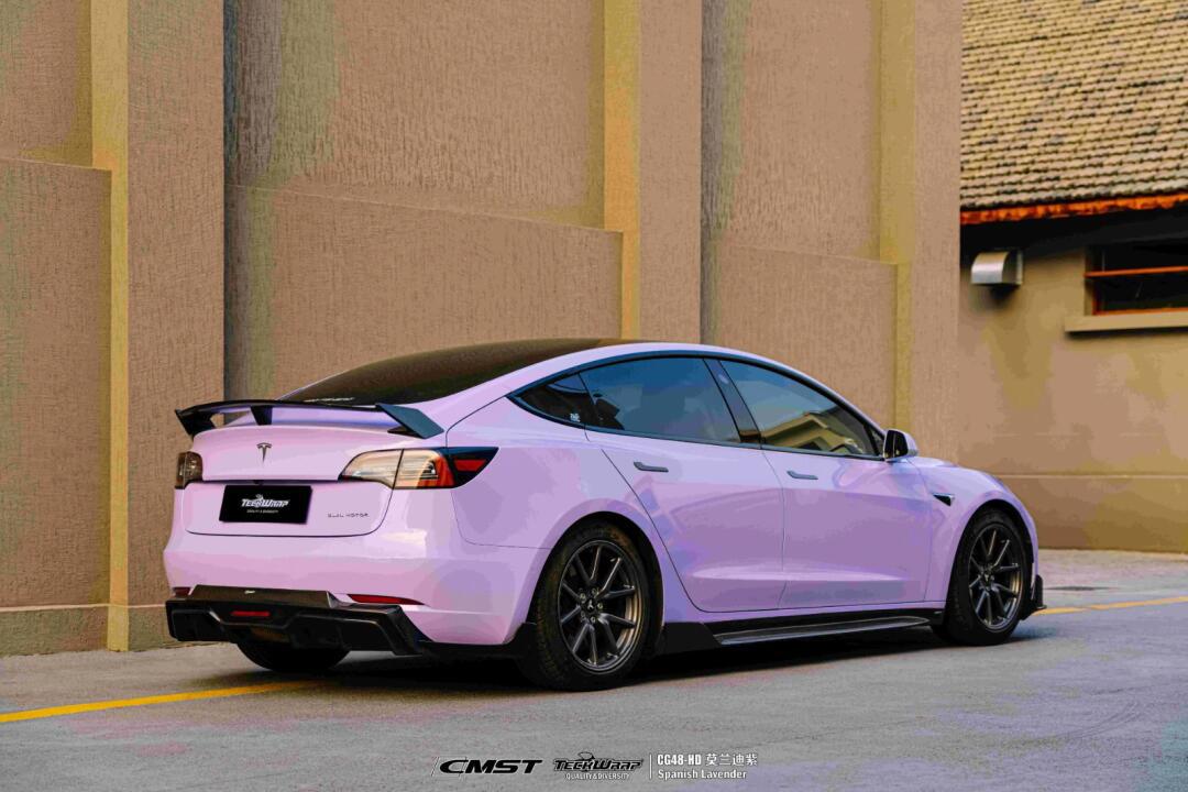 特斯拉model 3|钢琴莫兰迪紫
