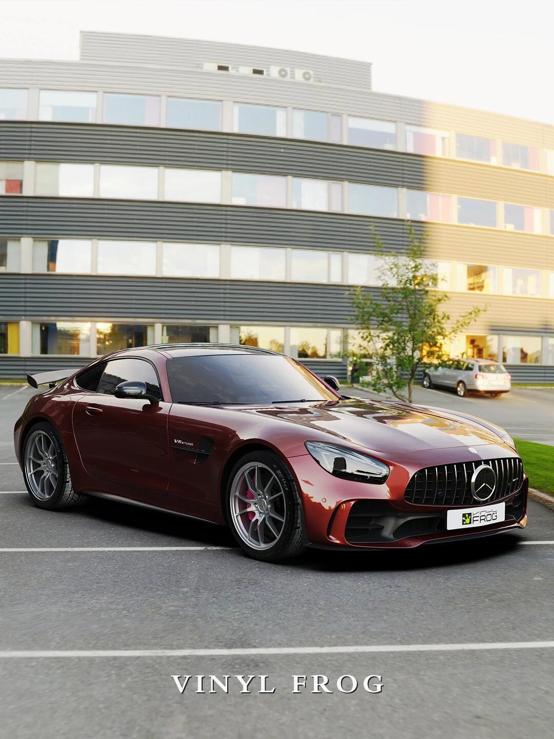 车厘子红的奔驰amg太典雅贵气了叭!