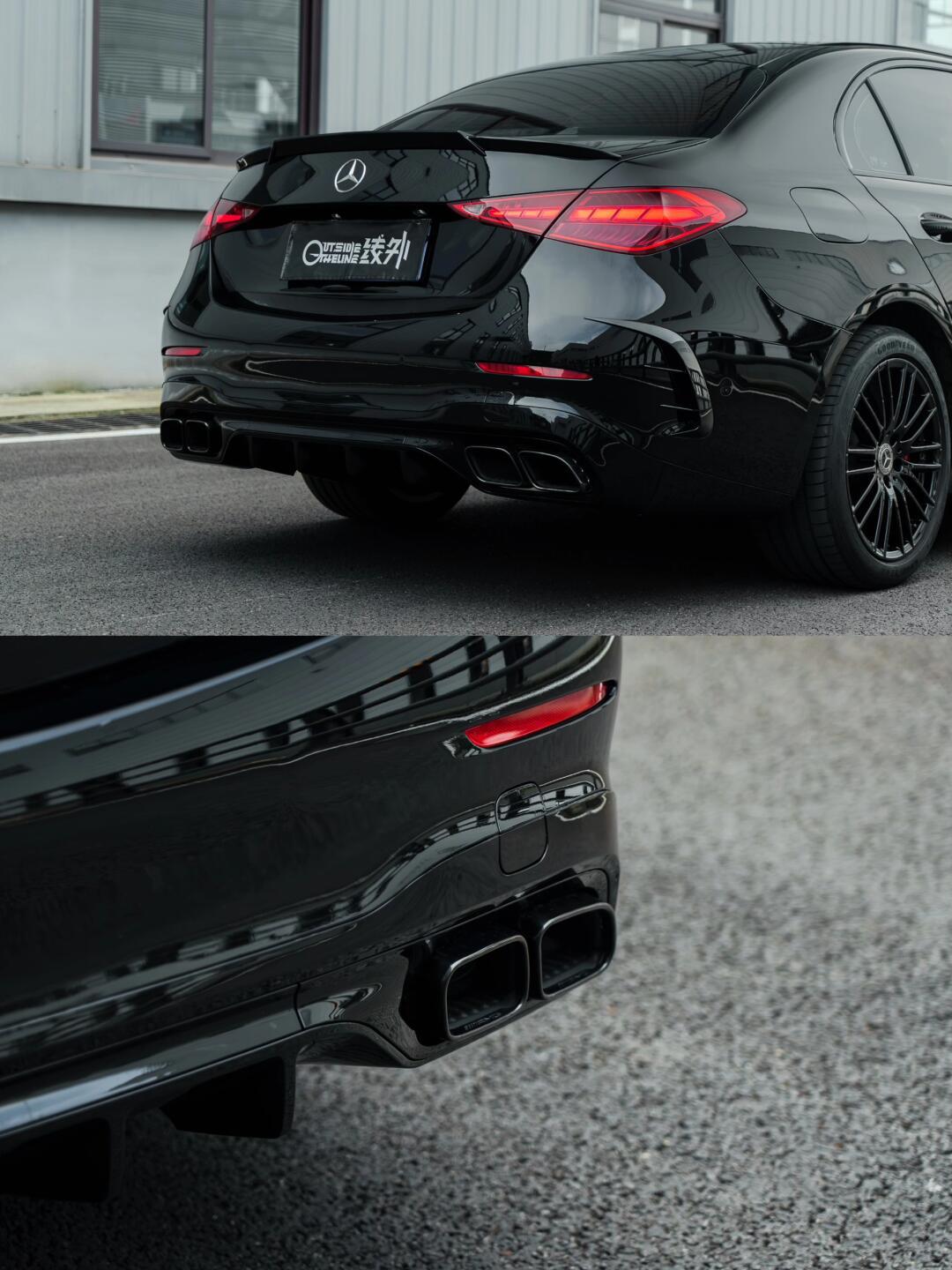 撸车日记|奔驰c260升级c63全套包围,黑武士