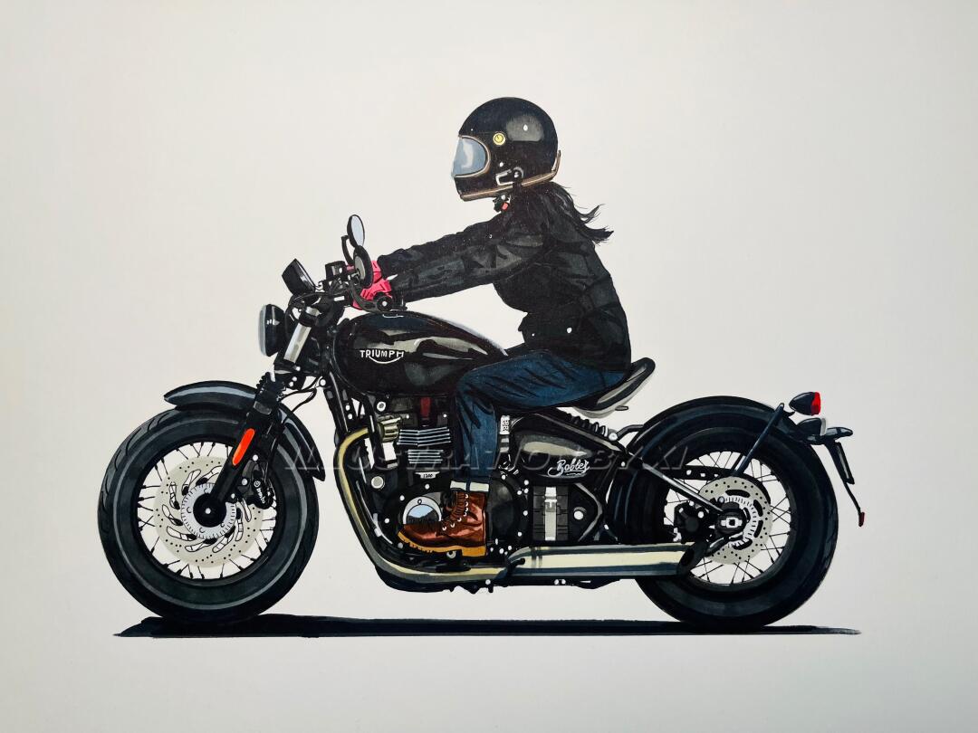 手绘机车:复古骑行 哪款车是你的最爱?