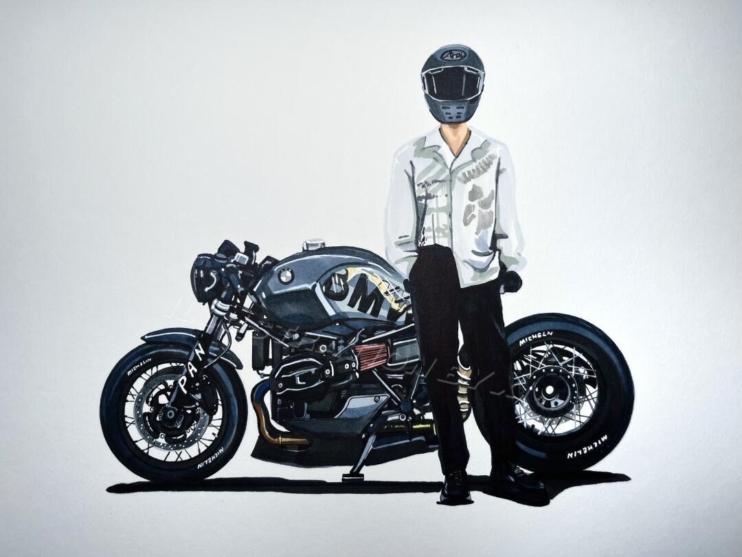 手绘机车:复古骑行 哪款车是你的最爱?