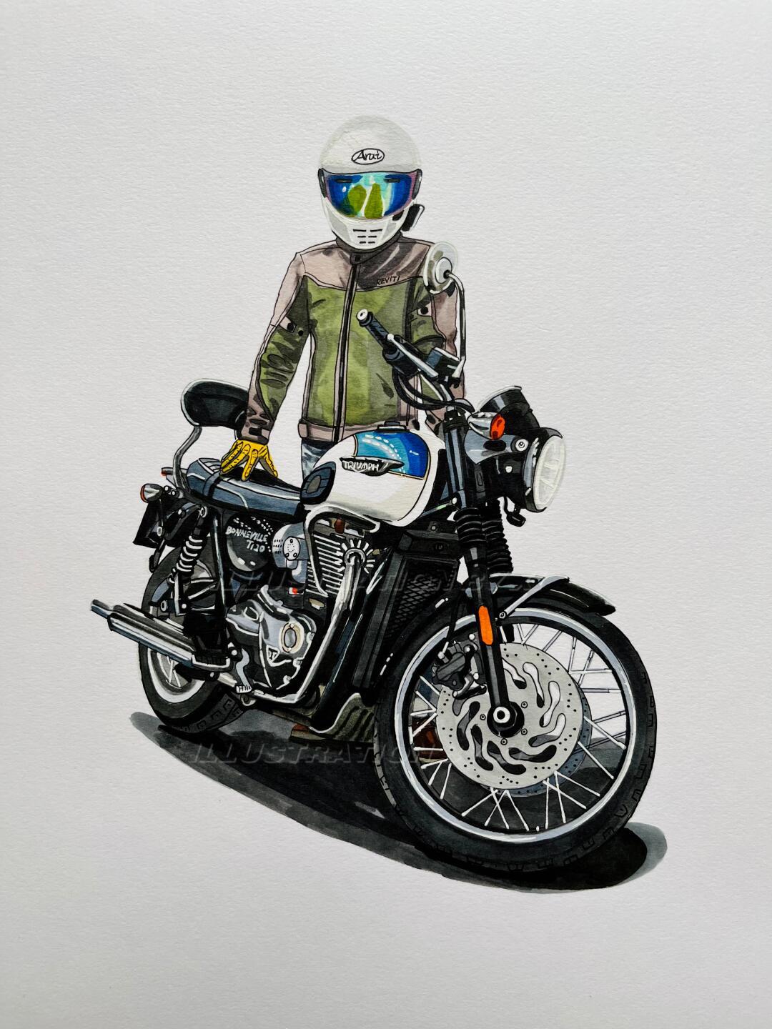 手绘机车:复古骑行 哪款车是你的最爱?