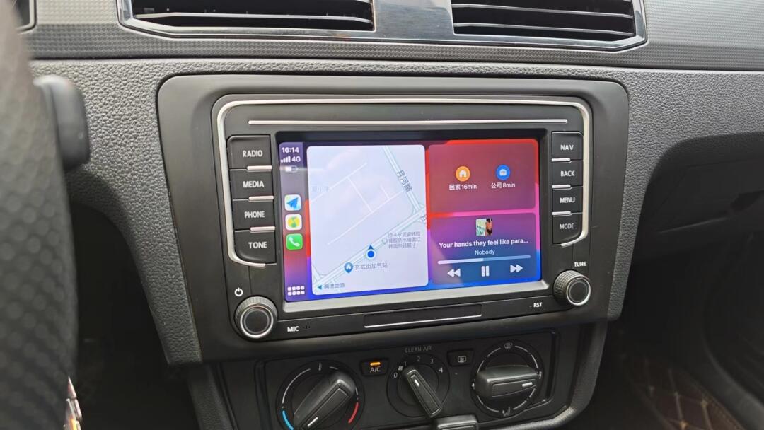 适用13-19款大众桑塔纳导航无线carplay车机